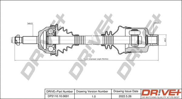 Drive Shaft (DP2110.10.0691)