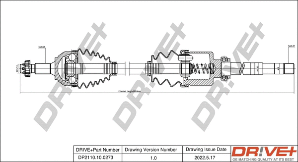 Drive Shaft (DP2110.10.0273)