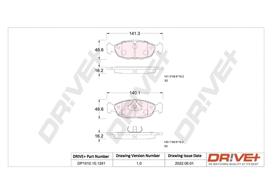 Brake Pad Set, disc brake (DP1010.10.1241)
