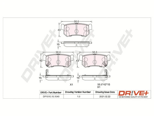 Brake Pad Set, disc brake (DP1010.10.1049)
