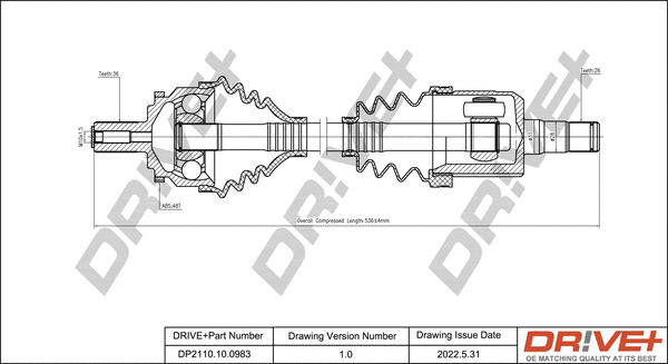 Drive Shaft (DP2110.10.0983)