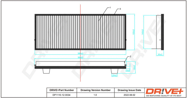 Filter, cabin air (DP1110.12.0034)