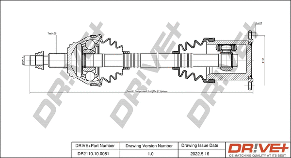Drive Shaft (DP2110.10.0081)