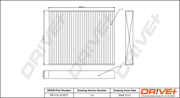 Filter, cabin air (DP1110.12.0277)