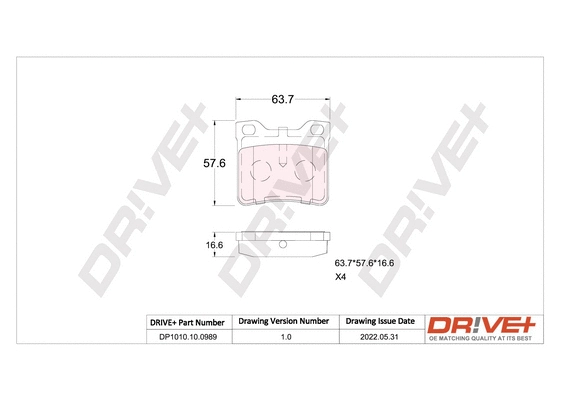Brake Pad Set, disc brake (DP1010.10.0989)
