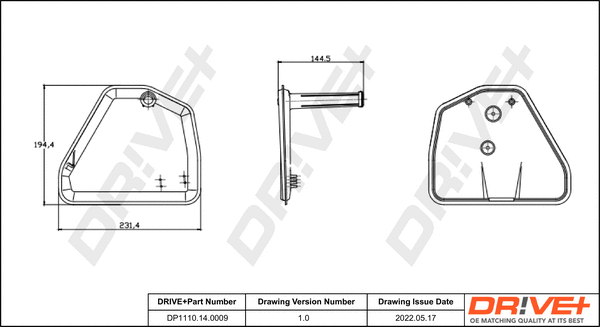 Hydraulic Filter Kit, automatic transmission (DP1110.14.0009)
