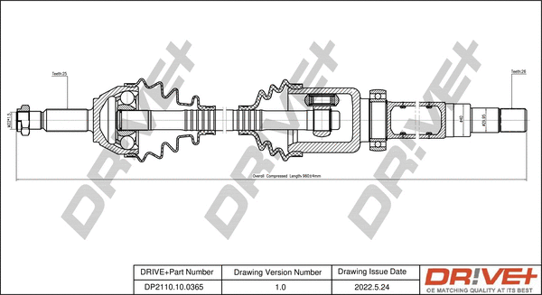 Drive Shaft (DP2110.10.0365)