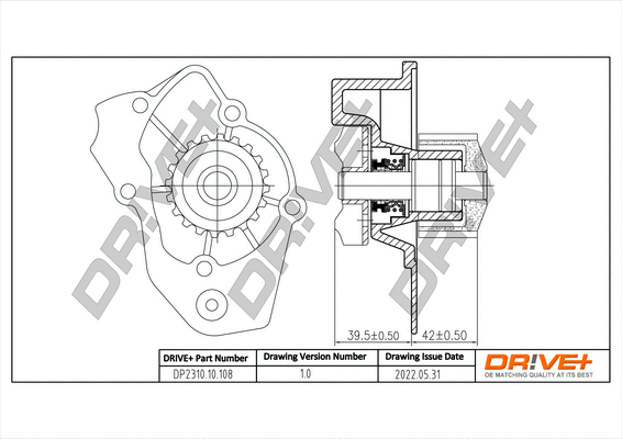 Water Pump, engine cooling (DP2310.10.108)