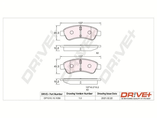 Brake Pad Set, disc brake (DP1010.10.1056)