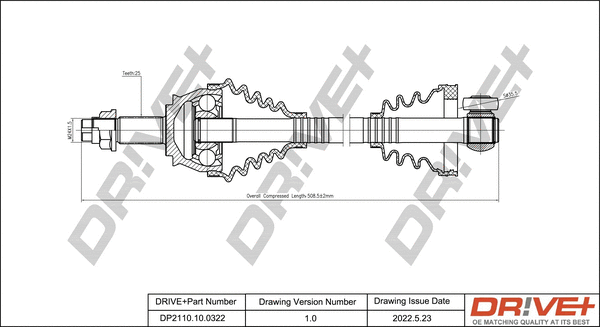 Drive Shaft (DP2110.10.0322)