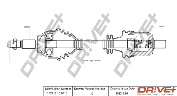 Drive Shaft (DP2110.10.0710)