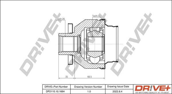 Joint Kit, drive shaft (DP2110.10.1664)