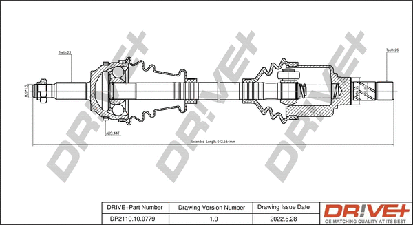Drive Shaft (DP2110.10.0779)