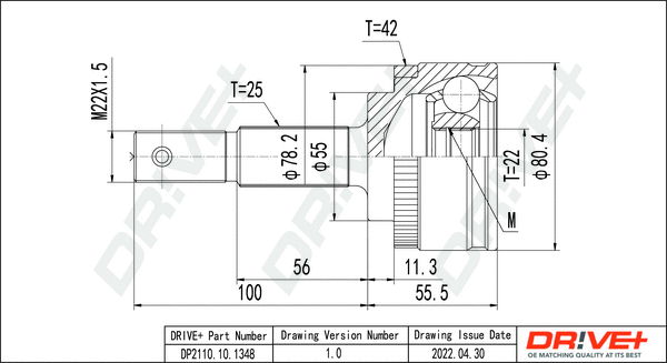 Joint Kit, drive shaft (DP2110.10.1348)