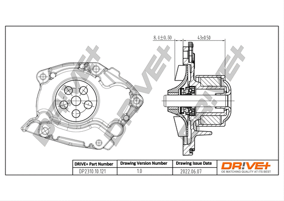 Water Pump, engine cooling (DP2310.10.121)