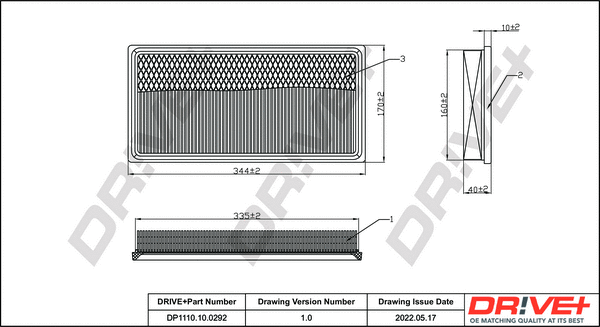 Air Filter (DP1110.10.0292)