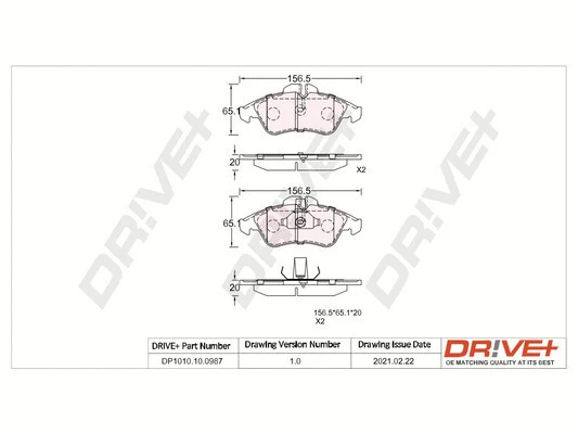 Brake Pad Set, disc brake (DP1010.10.0987)