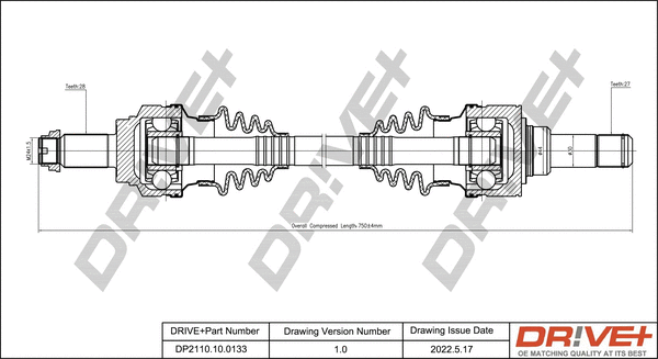 Drive Shaft (DP2110.10.0133)