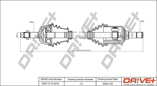 Drive Shaft (DP2110.10.0315)