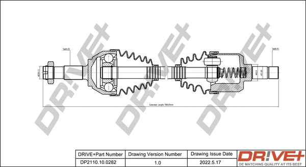 Drive Shaft (DP2110.10.0282)