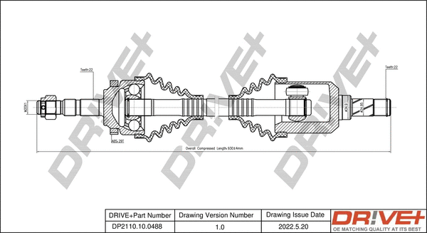 Drive Shaft (DP2110.10.0488)