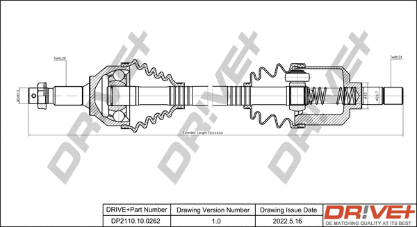 Drive Shaft (DP2110.10.0262)