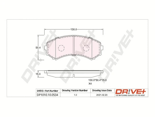 Brake Pad Set, disc brake (DP1010.10.0534)