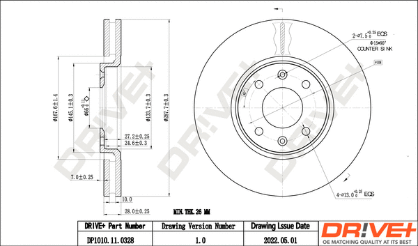 Brake Disc (DP1010.11.0328)