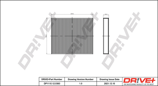 Filter, cabin air (DP1110.12.0383)