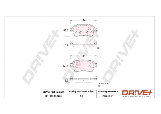 Brake Pad Set, disc brake (DP1010.10.1234)