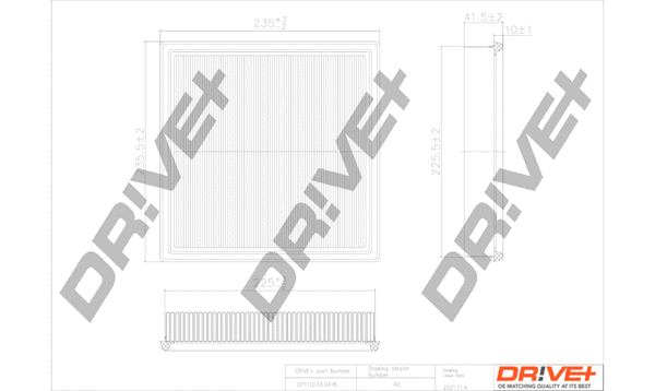 Air Filter (DP1110.10.0418)