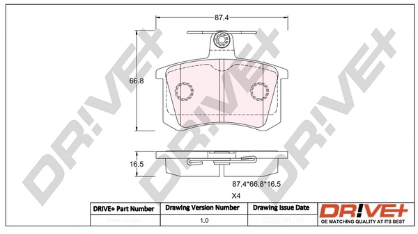 Brake Pad Set, disc brake (DP1010.10.0943)