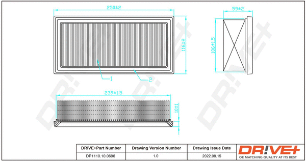 Air Filter (DP1110.10.0696)