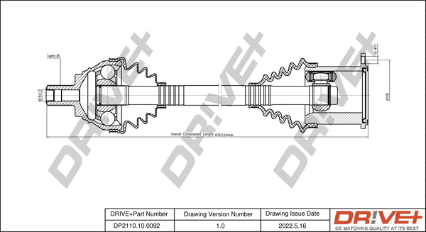 Drive Shaft (DP2110.10.0092)