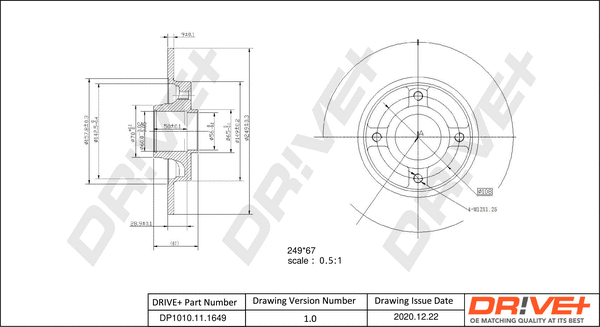 Brake Disc (DP1010.11.1649)