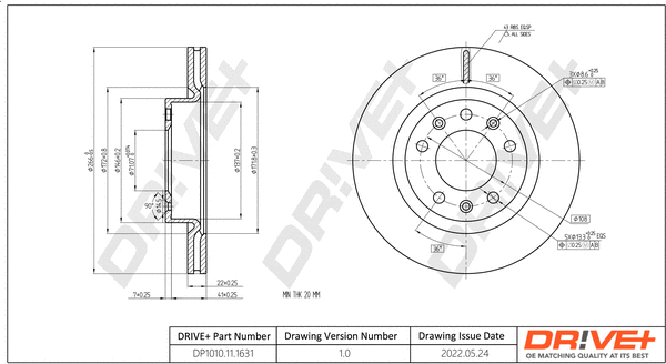 Brake Disc (DP1010.11.1631)