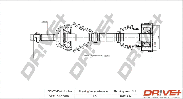 Drive Shaft (DP2110.10.0070)