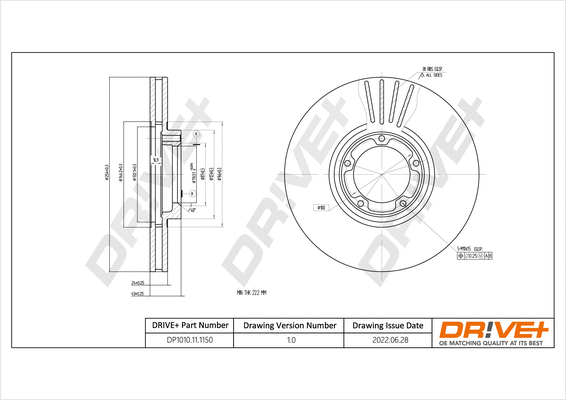 Brake Disc (DP1010.11.1150)