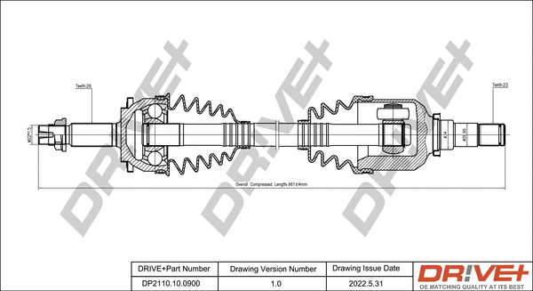 Drive Shaft (DP2110.10.0900)