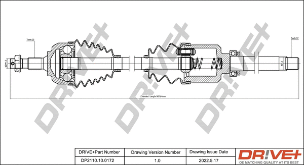 Drive Shaft (DP2110.10.0172)