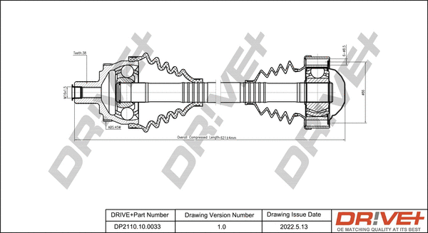 Drive Shaft (DP2110.10.0033)