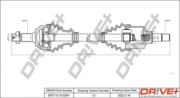 Drive Shaft (DP2110.10.0254)