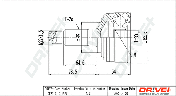 Joint Kit, drive shaft (DP2110.10.1527)