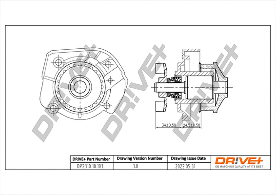 Water Pump, engine cooling (DP2310.10.103)