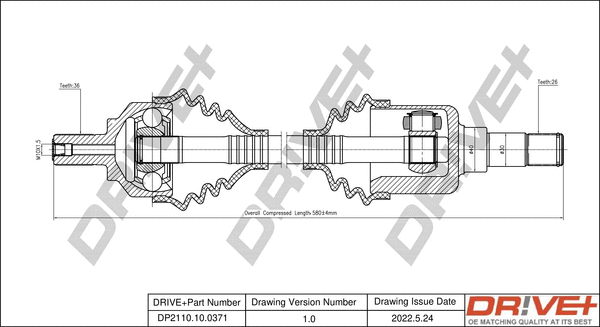 Drive Shaft (DP2110.10.0371)