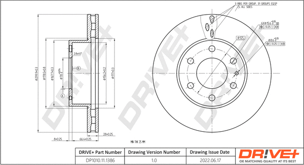 Brake Disc (DP1010.11.1386)