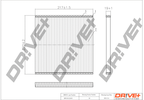 Filter, cabin air (DP1110.12.0051)