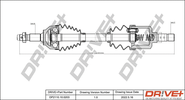 Drive Shaft (DP2110.10.0203)