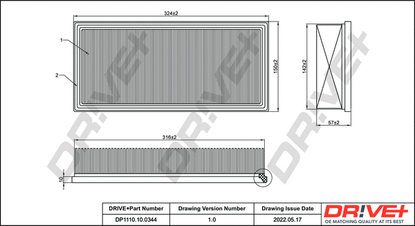 Air Filter (DP1110.10.0344)