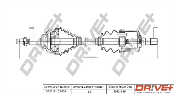 Drive Shaft (DP2110.10.0734)